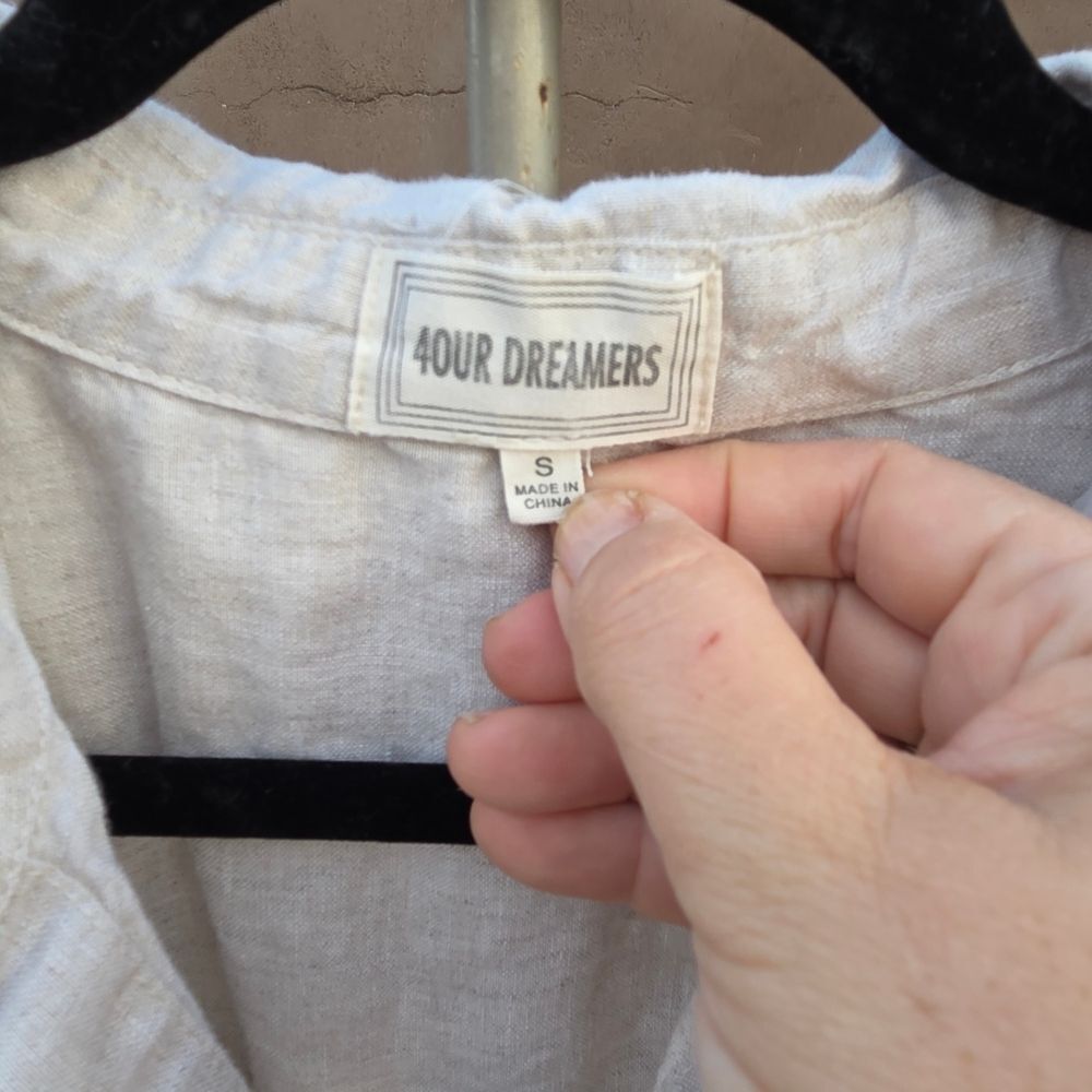 4our dreamers jenna linen shirt dress natural - Picture 7 of 10